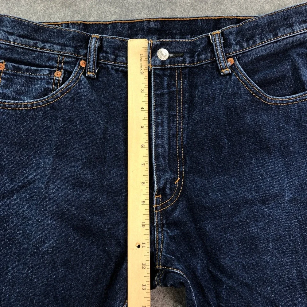Levis 517 Mens Jeans 35x32 Bootcut Blue Dark Wash Regular Fit Denim Mid Rise